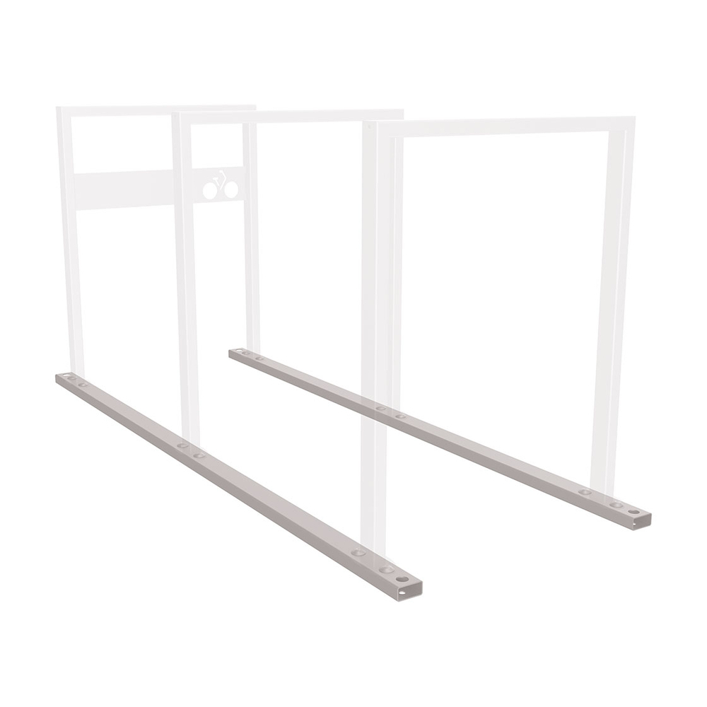 Chassis pour appuis vélos sur platines RAL7044 - Module initial 3 places - PROCITY - 204021.7044