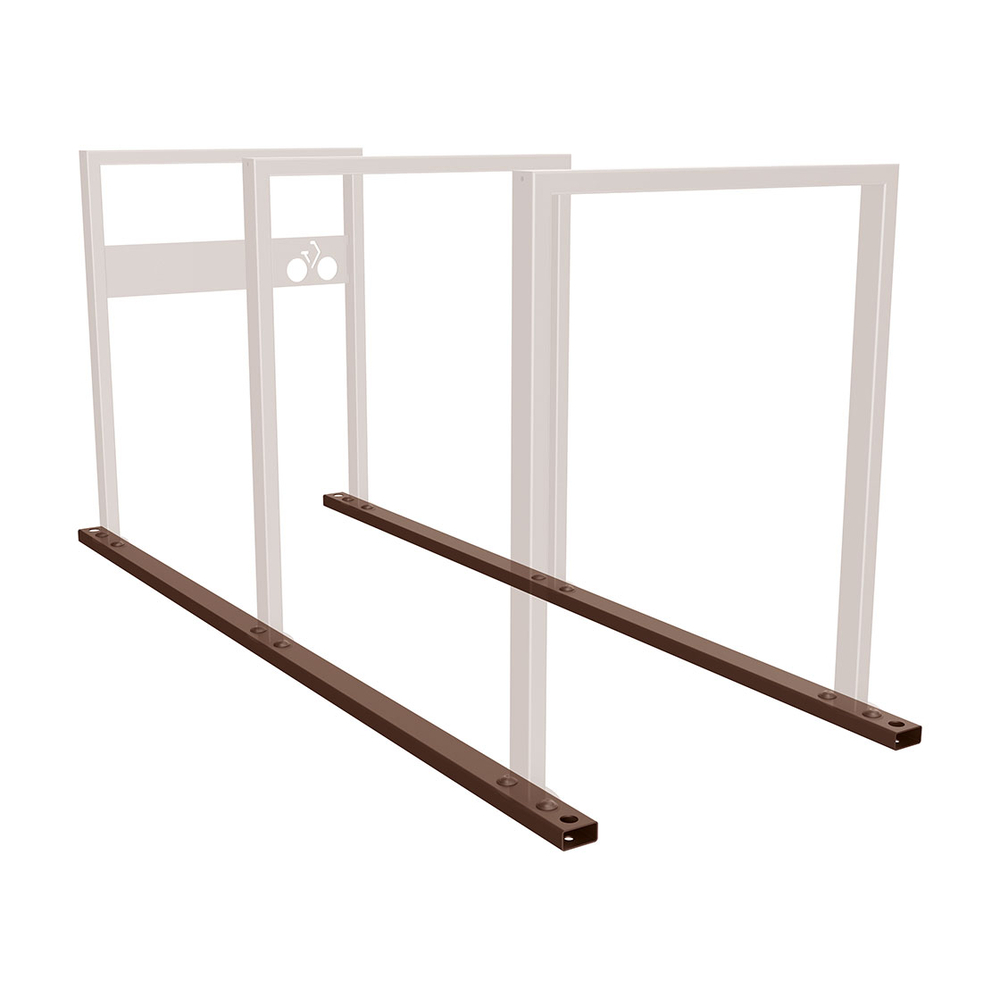Chassis pour appuis vélos sur platines RAL8017 - Module initial 3 places - PROCITY - 204021.8017