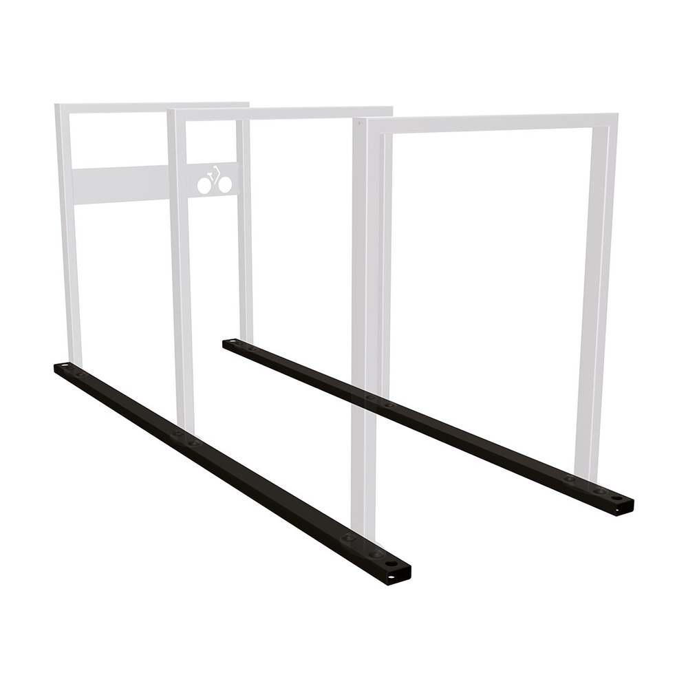 Chassis pour appuis vélos sur platines RAL9005 - Module initial 3 places - PROCITY - 204021.9005
