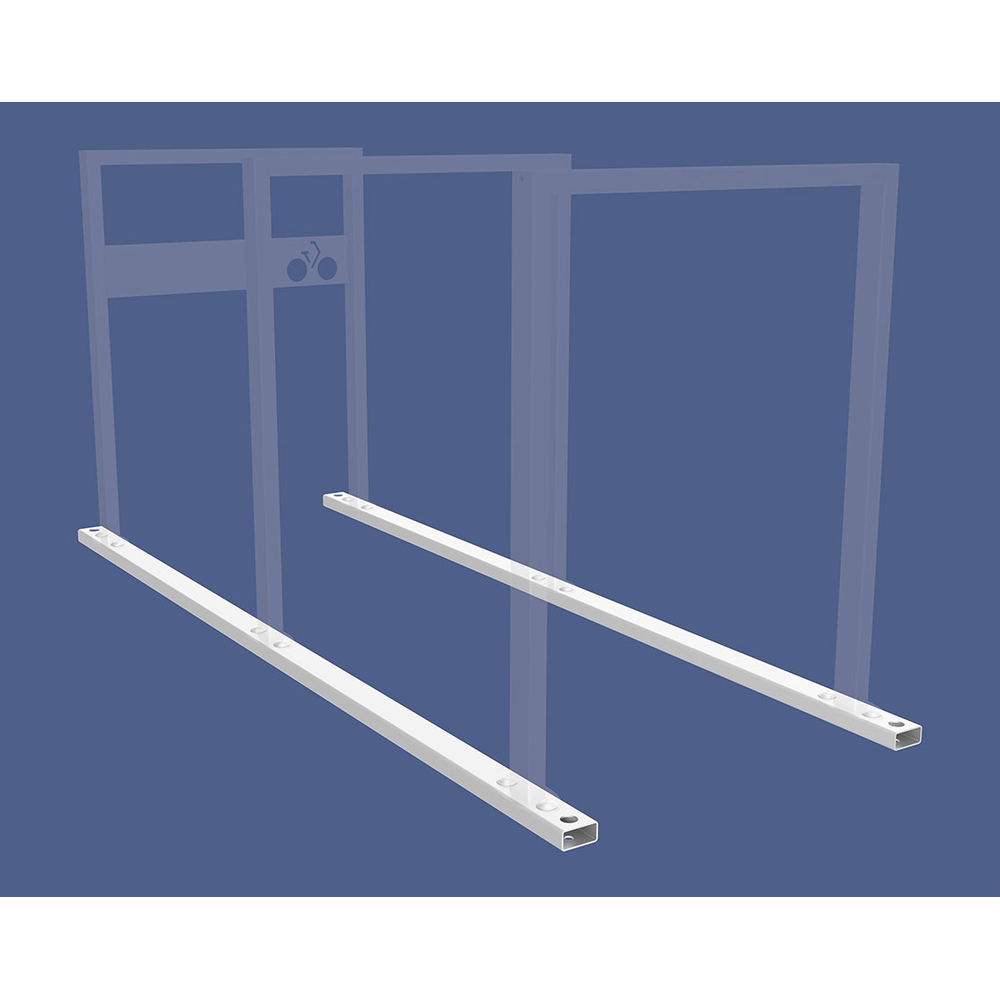 Chassis pour appuis vélos sur platines RAL9010 - Module initial 3 places - PROCITY - 204021.9010