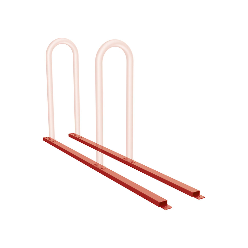 Chassis pour appuis vélos sur platines RAL3004 - Module complémentaire 2 places - PROCITY - 204023.3004
