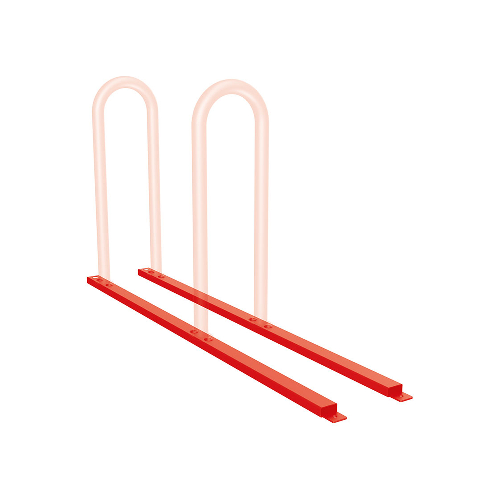 Chassis pour appuis vélos sur platines RAL3020 - Module complémentaire 2 places - PROCITY - 204023.3020