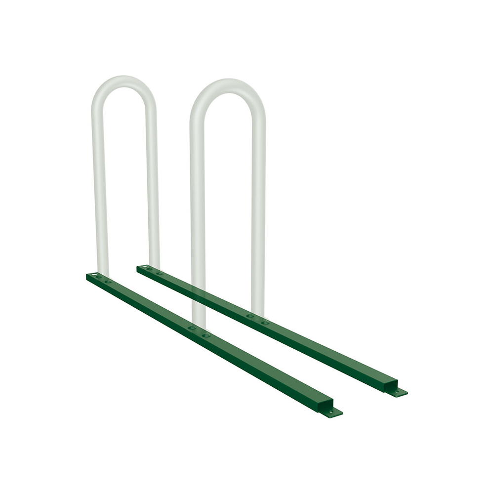 Chassis pour appuis vélos sur platines RAL6005 - Module complémentaire 2 places - PROCITY - 204023.6005