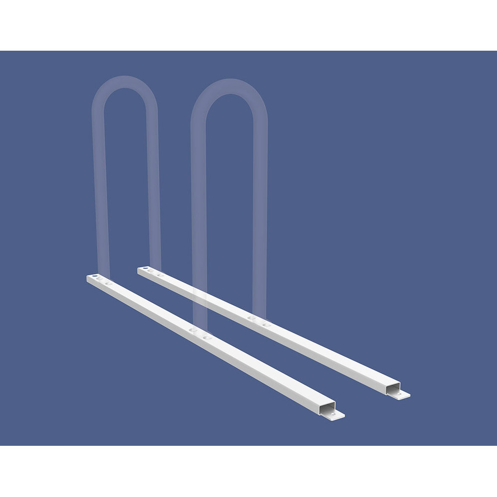 Chassis pour appuis vélos sur platines RAL9010 - Module complémentaire 2 places - PROCITY - 204023.9010