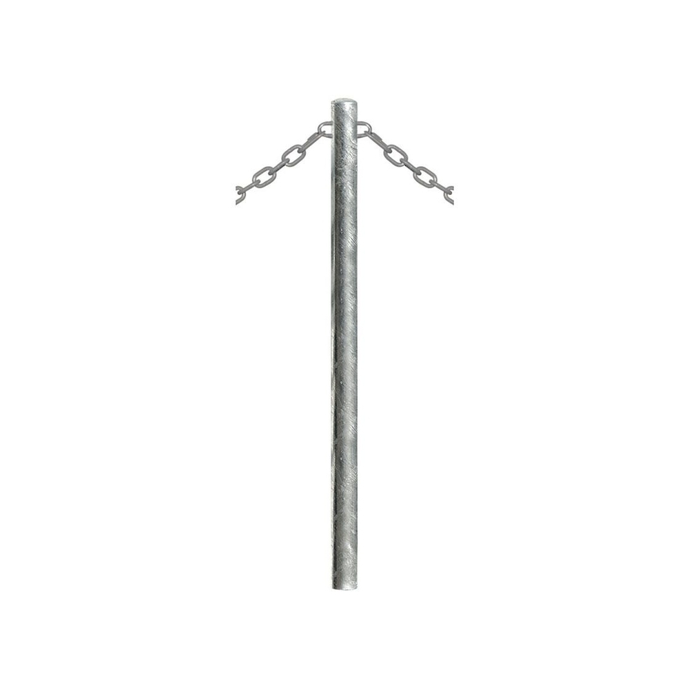 Potelet Carrefour Galva à chaînes Galva - Potelet Ø60mm - 2 anneaux - PROCITY - 204322