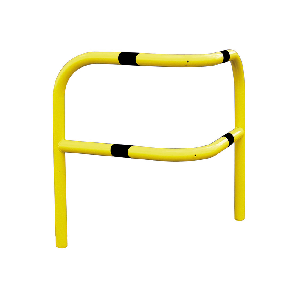 Arceau d'angle renforcé à 2 pieds 1000mm Scellement direct - RAL1021 bandes noires - PROCITY - 204560