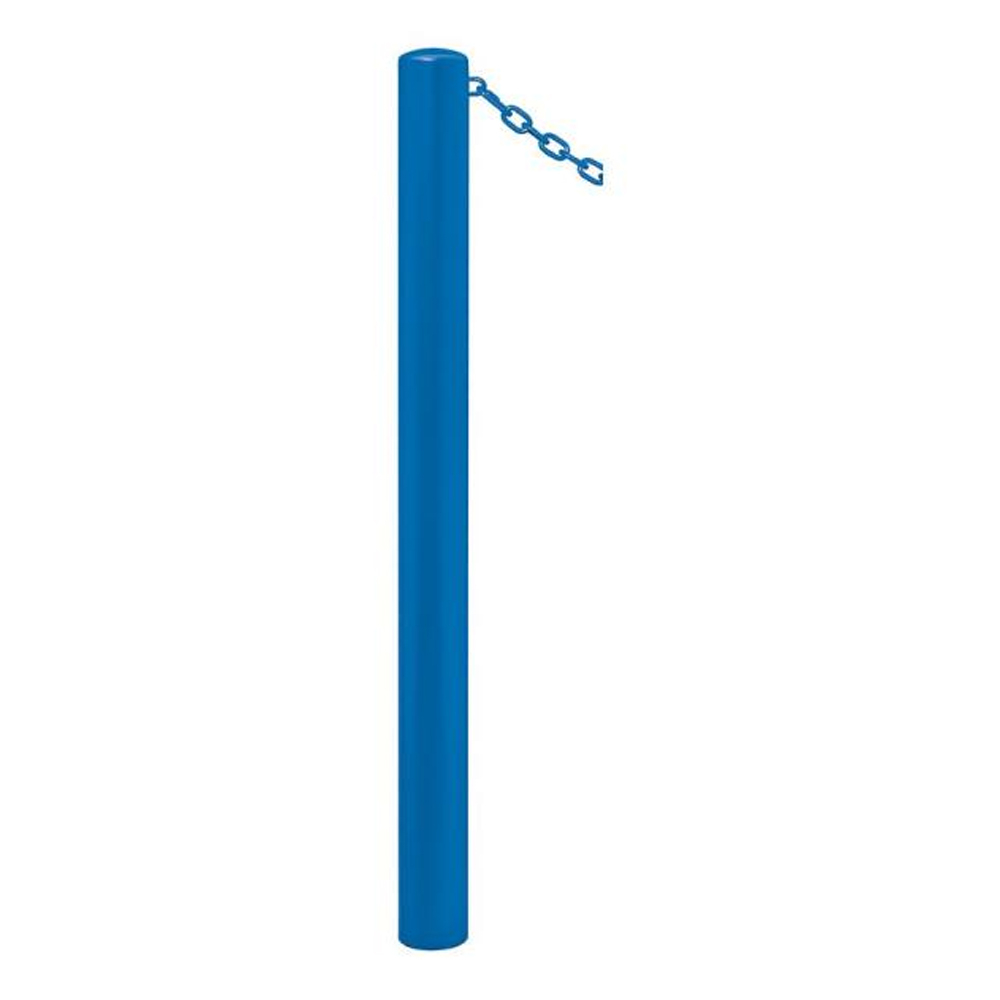 Potelet Carrefour à chaînes RAL5010 - Potelet Ø60mm - 1 anneau - Peint sur zinc - PROCITY - 204665.5010