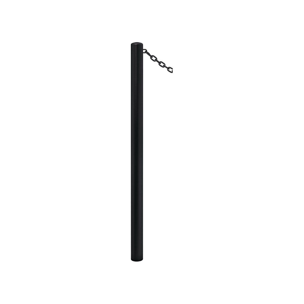 Potelet Carrefour à chaînes RAL9005 - Potelet Ø60mm - 1 anneau - Peint sur zinc - PROCITY - 204665.9005