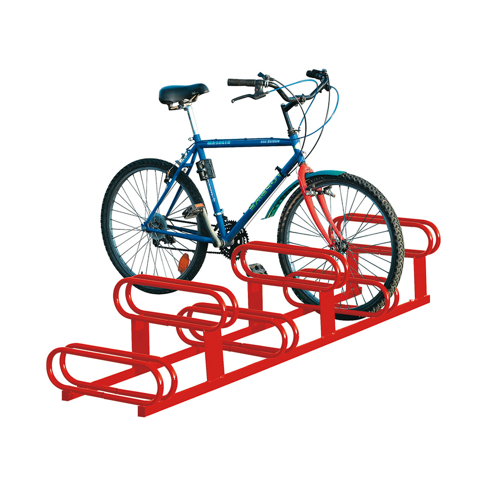 Support cycles 6 places emplacements décalés RAL3020 - PROCITY - 204711.3020