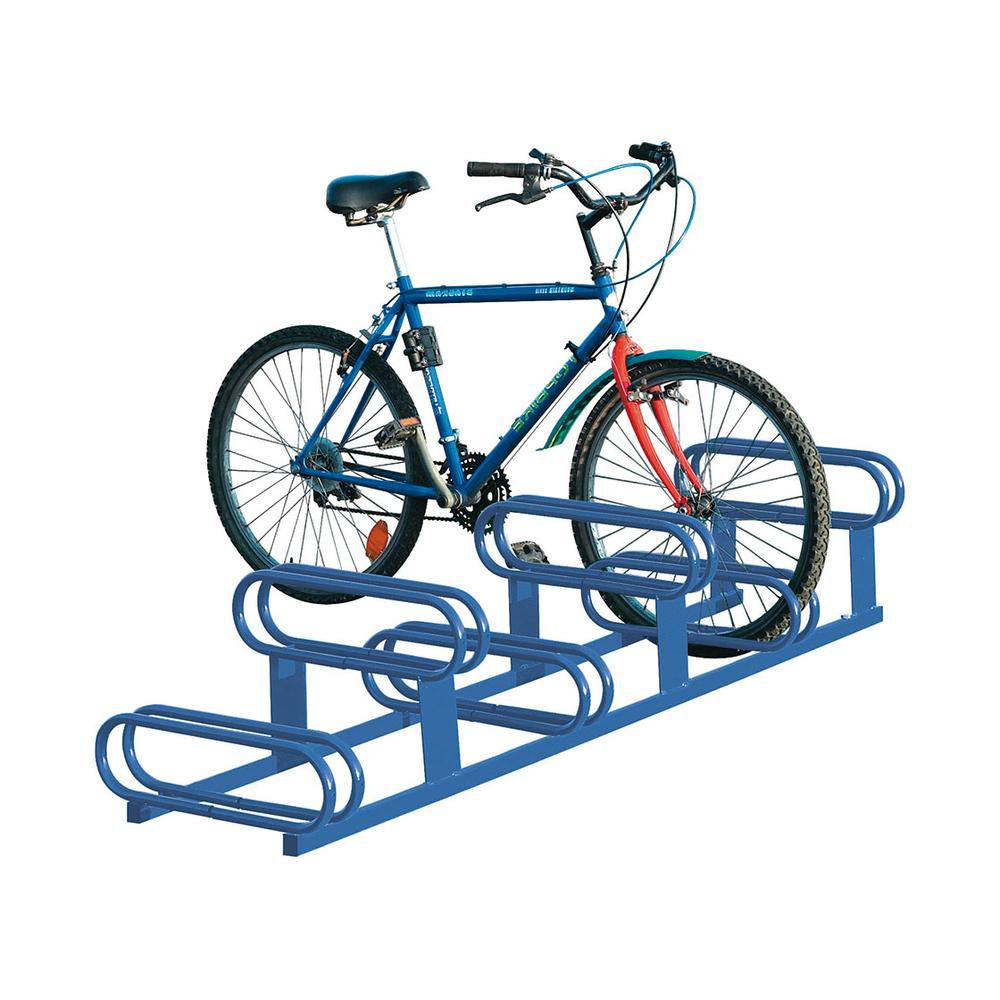 Support cycles 6 places emplacements décalés RAL5010 - PROCITY - 204711.5010