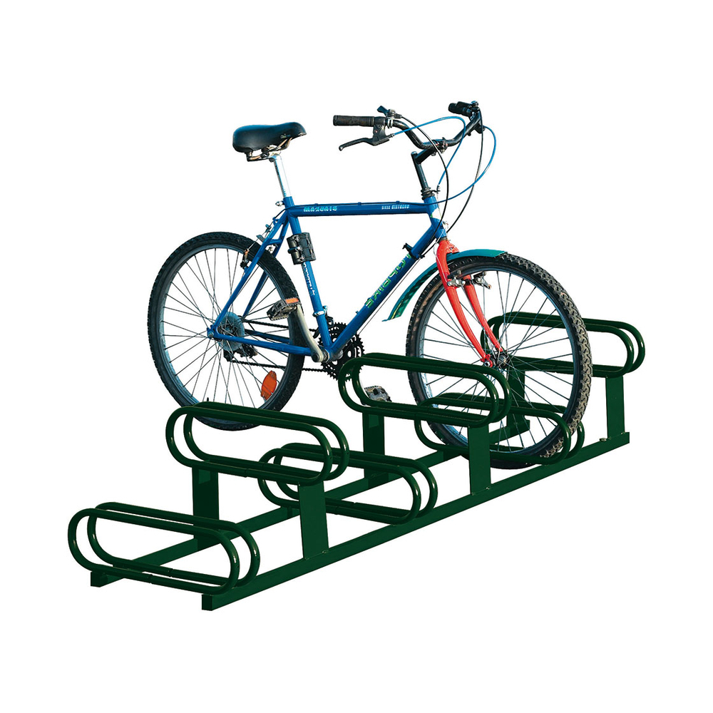 Support cycles 6 places emplacements décalés RAL6005 - PROCITY - 204711.6005