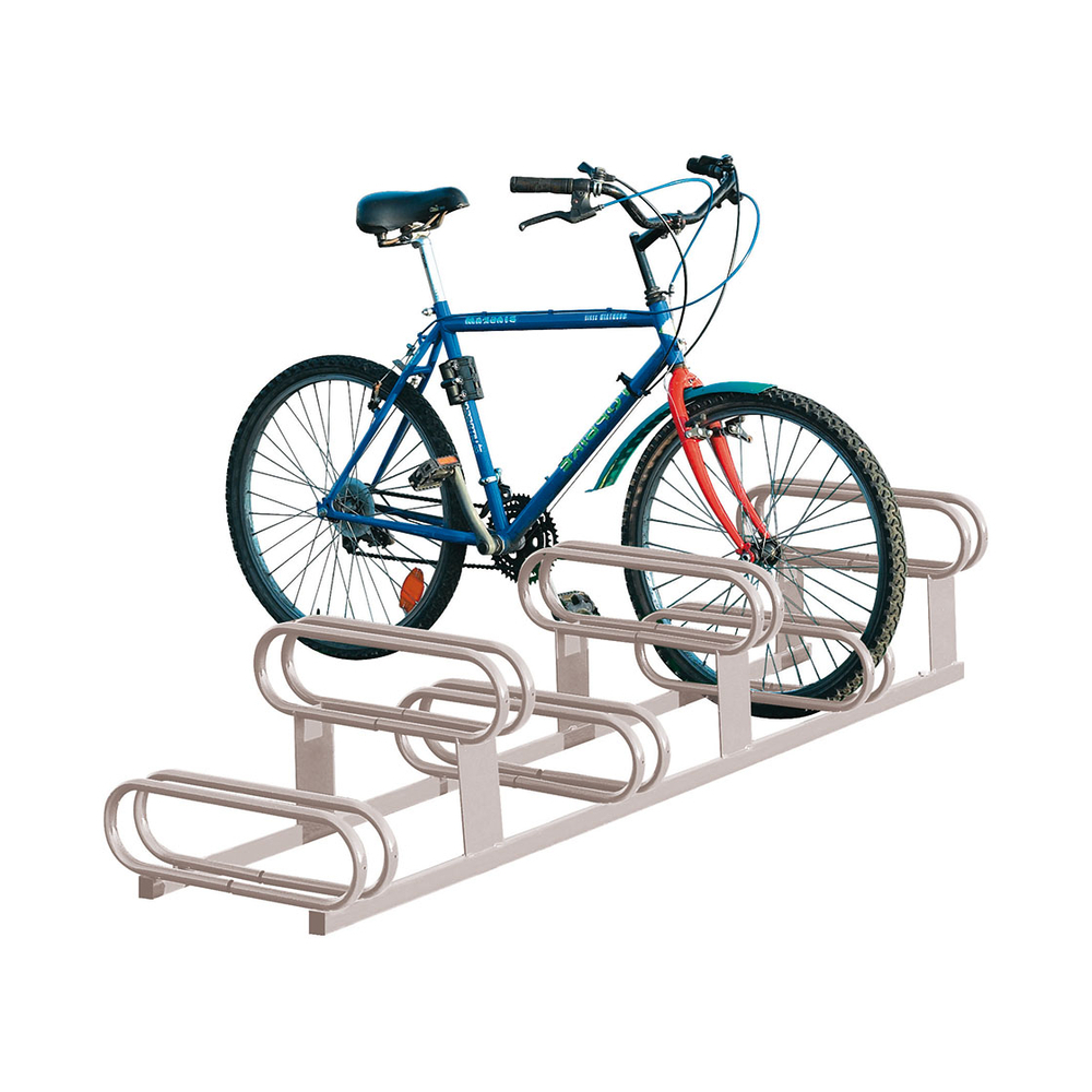 Support cycles 6 places emplacements décalés RAL7044 - PROCITY - 204711.7044