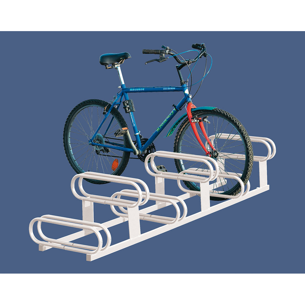 Support cycles 6 places emplacements décalés RAL9010 - PROCITY - 204711.9010