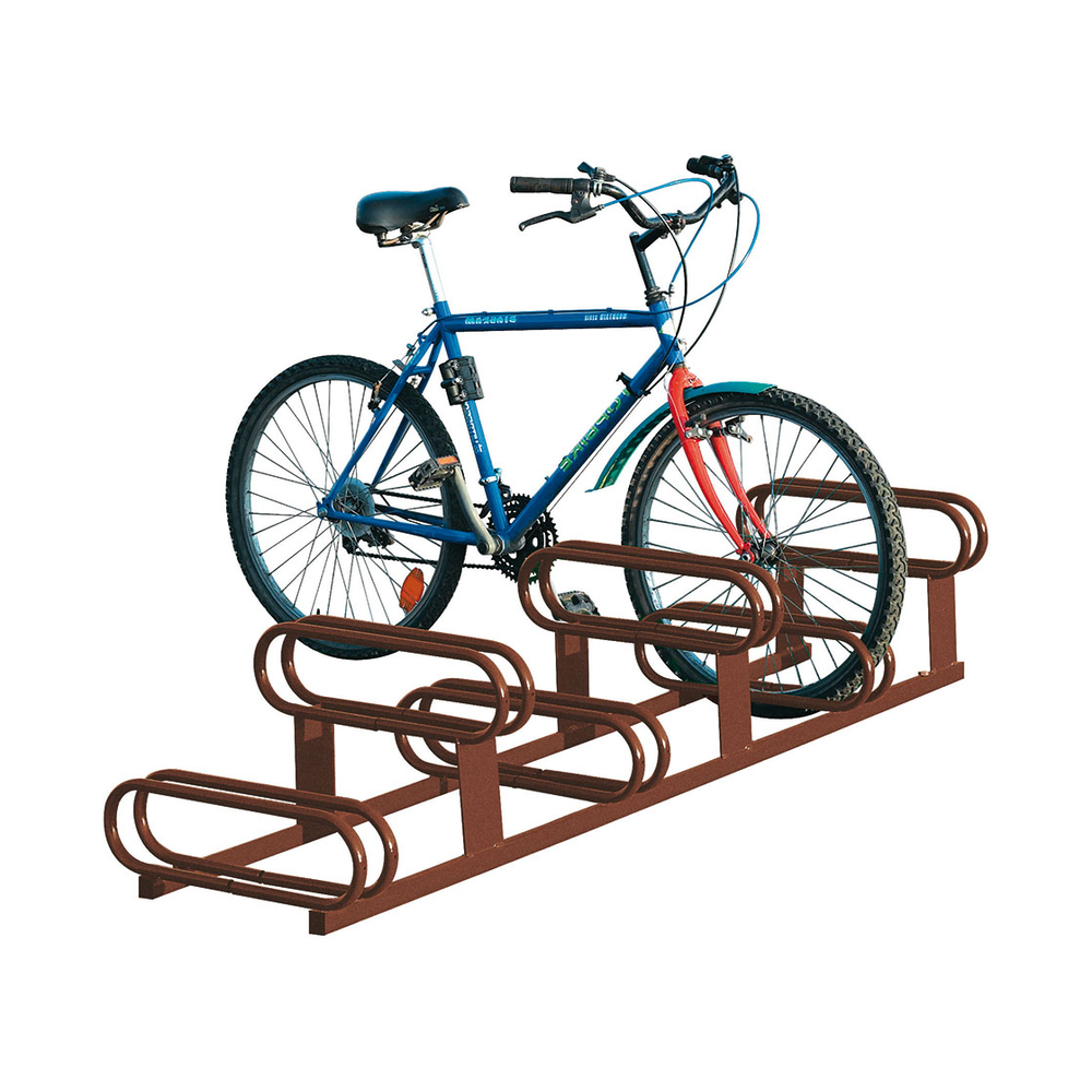 Support cycles 6 places emplacements décalés Aspect Corten - PROCITY - 204711.S025