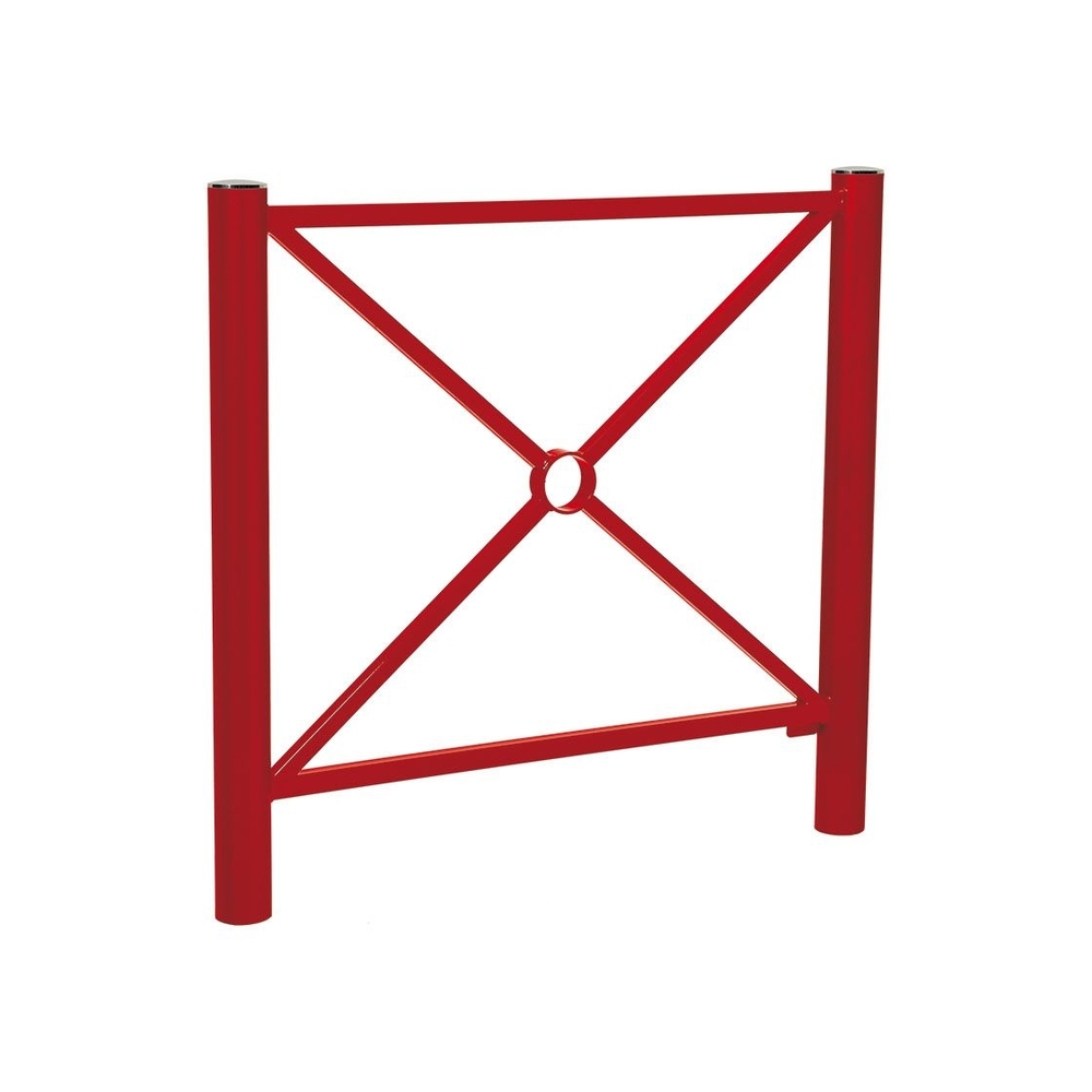 Barrière Province Inox brossé RAL3004 - 1072 - Simple croix - PROCITY - 206056.3004