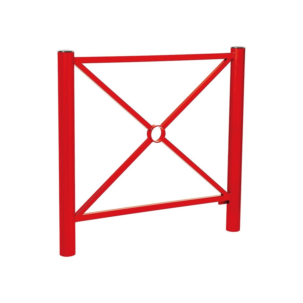 Barrière Province Inox brossé RAL3020 - 1072 - Simple croix - PROCITY - 206056.3020