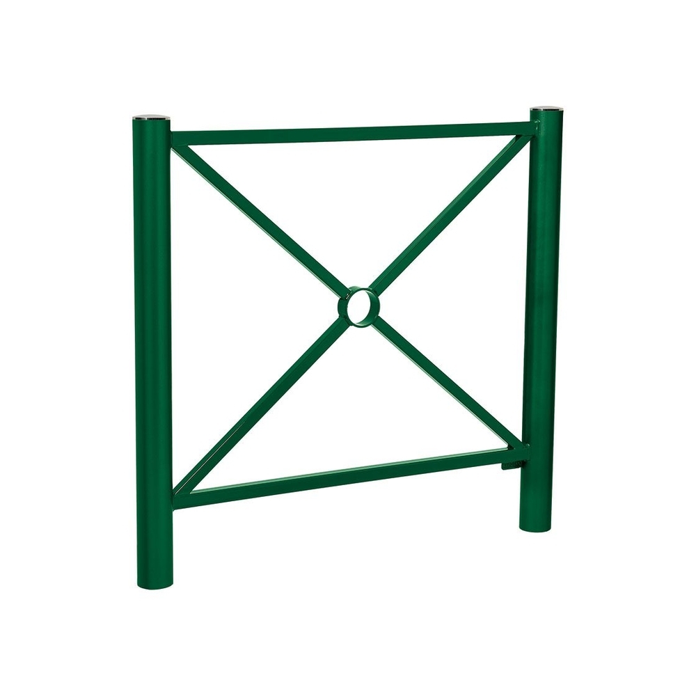 Barrière Province Inox brossé RAL6005 - 1072 - Simple croix - PROCITY - 206056.6005