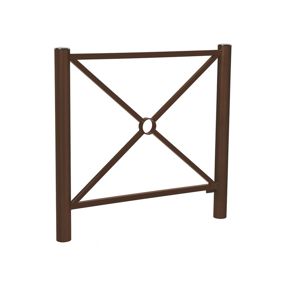 Barrière Province Inox brossé RAL8017 - 1072 - Simple croix - PROCITY - 206056.8017