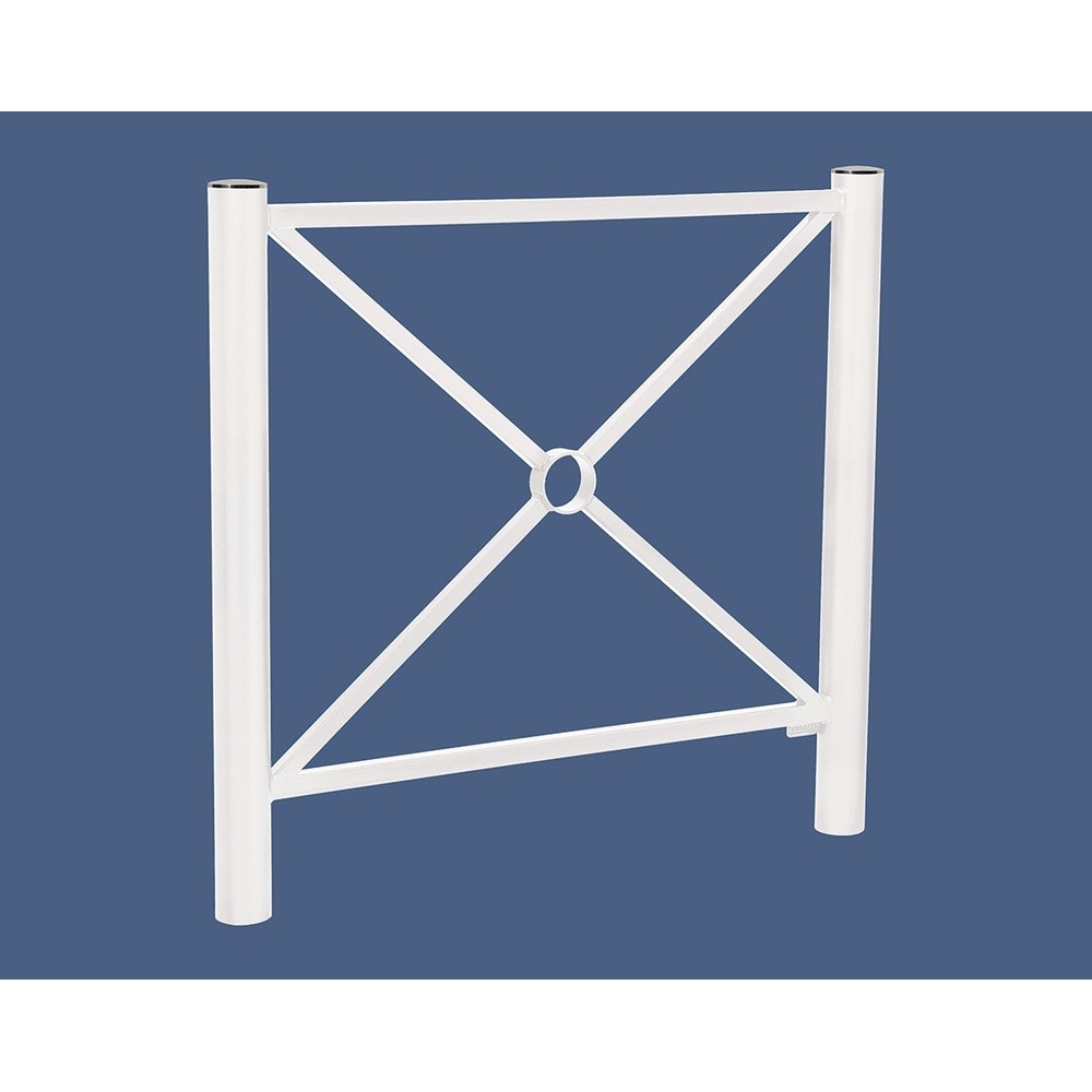 Barrière Province Inox brossé RAL9010 - 1072 - Simple croix - PROCITY - 206056.9010