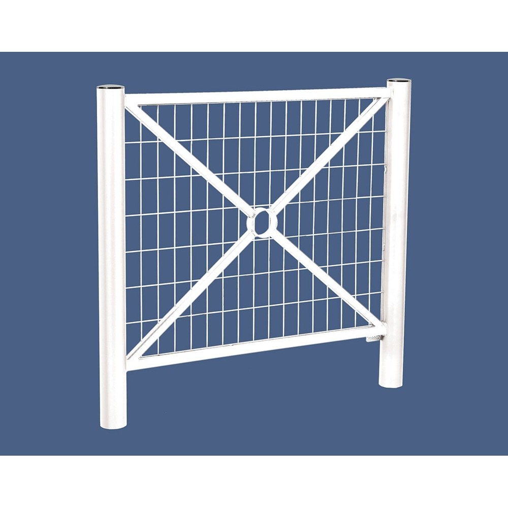 Barrière Province Inox brossé RAL9010 - 1072 - Grillagée - PROCITY - 206078.9010