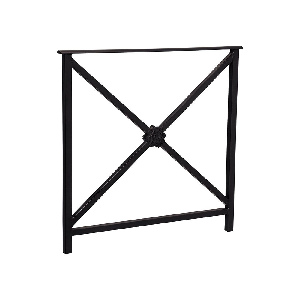 Barrière main courante Héritage RAL9005 - 800mm - Rosace - Sans crosse - PROCITY - 206132.9005