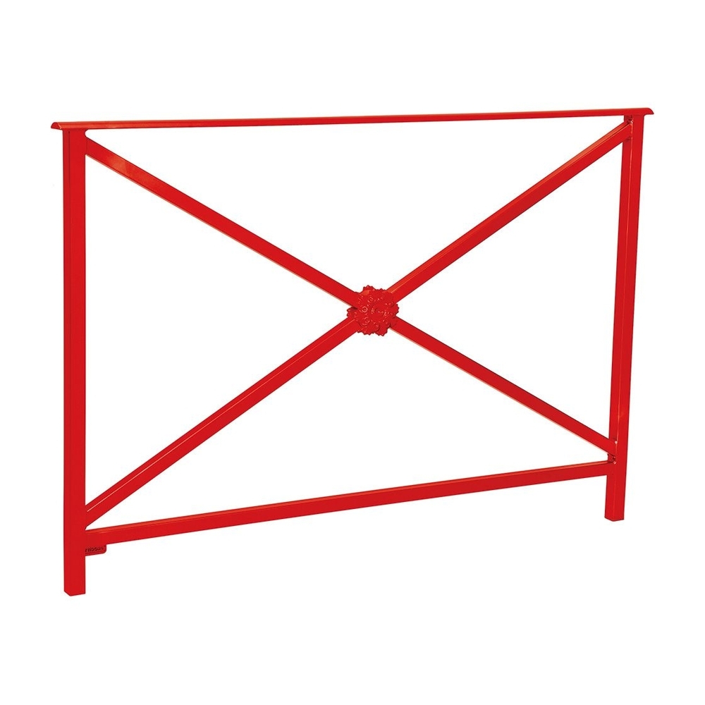 Barrière main courante Héritage RAL3020 - 1500mm - Rosace - Sans crosse - PROCITY - 206133.3020