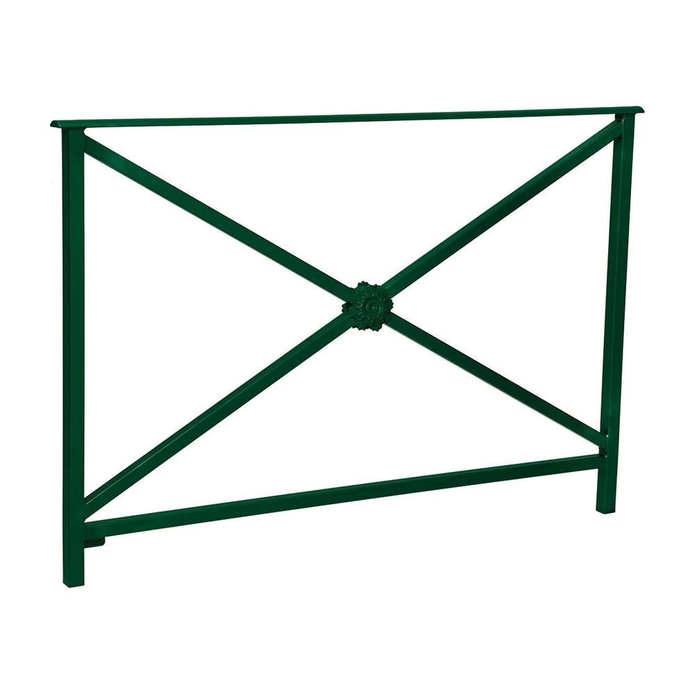 Barrière main courante Héritage RAL6005 - 1500mm - Rosace - Sans crosse - PROCITY - 206133.6005