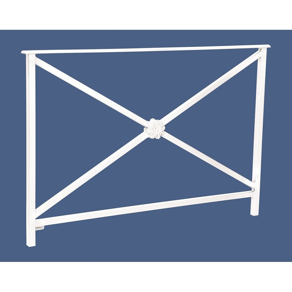 Barrière main courante Héritage RAL9010 - 1500mm - Rosace - Sans crosse - PROCITY - 206133.9010