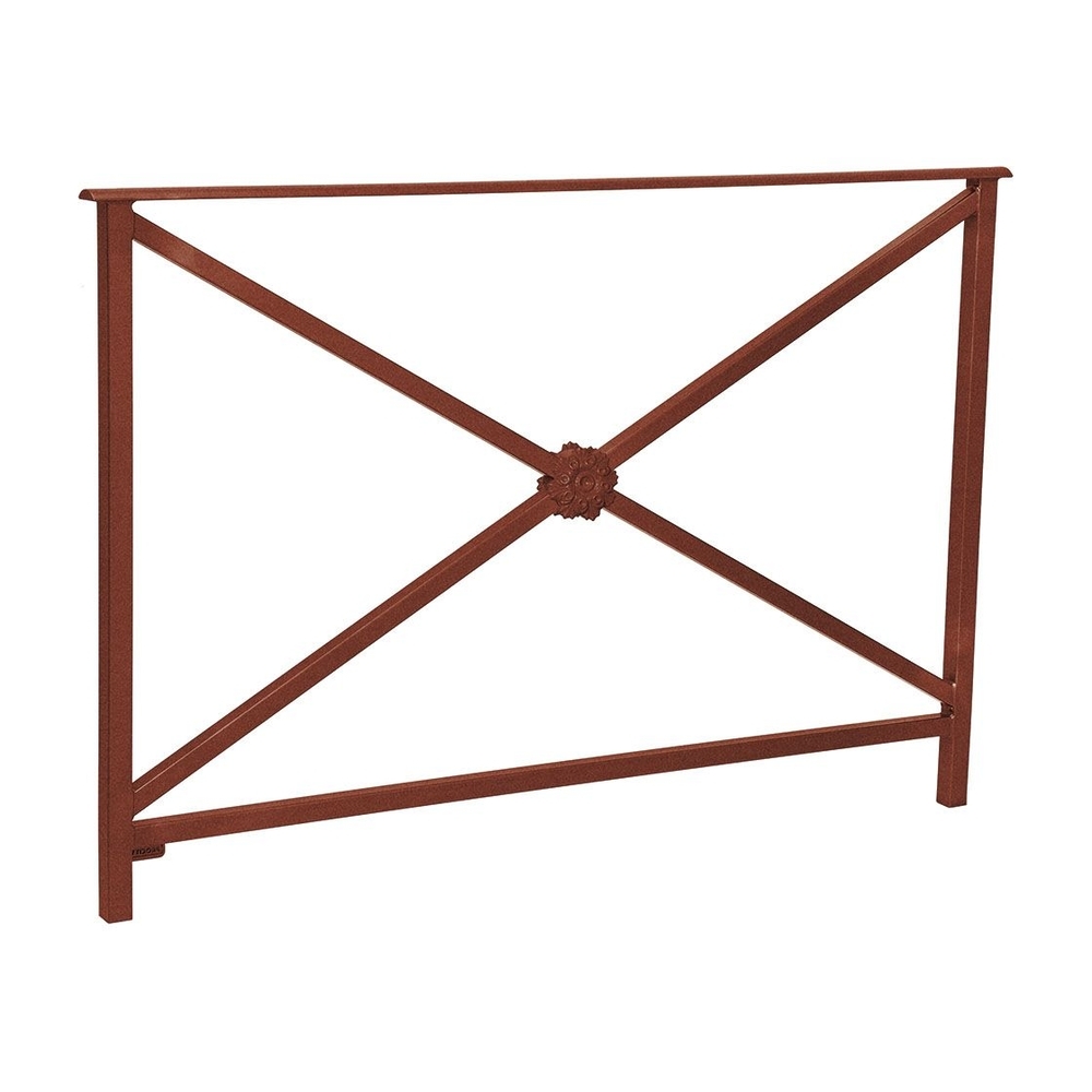 Barrière main courante Héritage Aspect Corten - 1500mm - Rosace - Sans crosse - PROCITY - 206133.S025