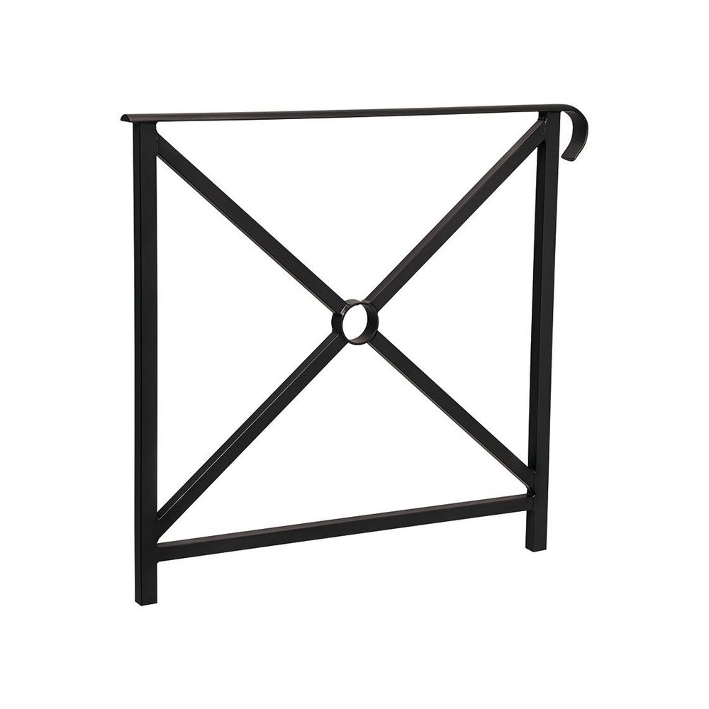 Barrière main courante Héritage RAL9005 - 800mm - Simple croix - Simple crosse - PROCITY - 206140.9005