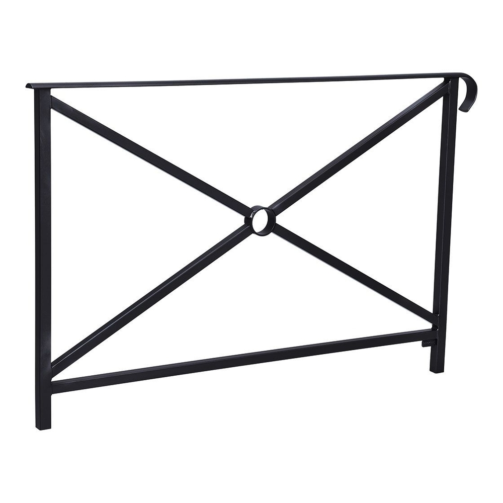 Barrière main courante Héritage RAL9005 - 1500mm - Simple croix - Simple crosse - PROCITY - 206141.9005