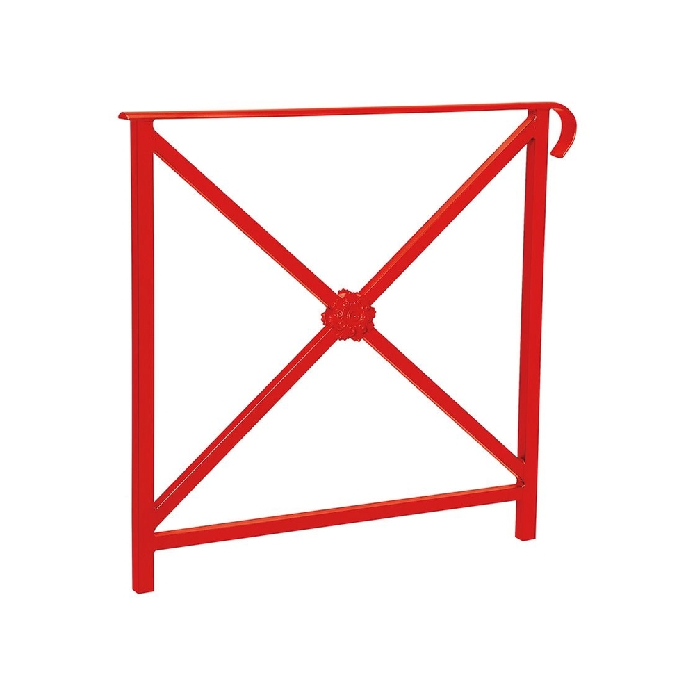 Barrière main courante Héritage RAL3020 - 800mm - Rosace - Simple crosse - PROCITY - 206142.3020