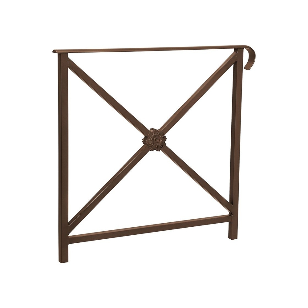 Barrière main courante Héritage RAL8017 - 800mm - Rosace - Simple crosse - PROCITY - 206142.8017