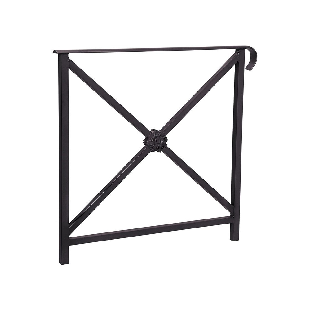 Barrière main courante Héritage RAL9005 - 800mm - Rosace - Simple crosse - PROCITY - 206142.9005