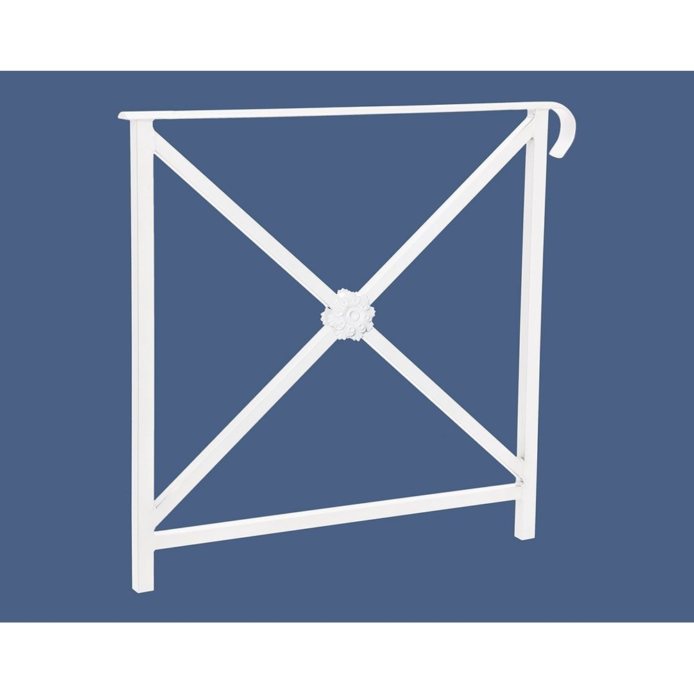 Barrière main courante Héritage RAL9010 - 800mm - Rosace - Simple crosse - PROCITY - 206142.9010