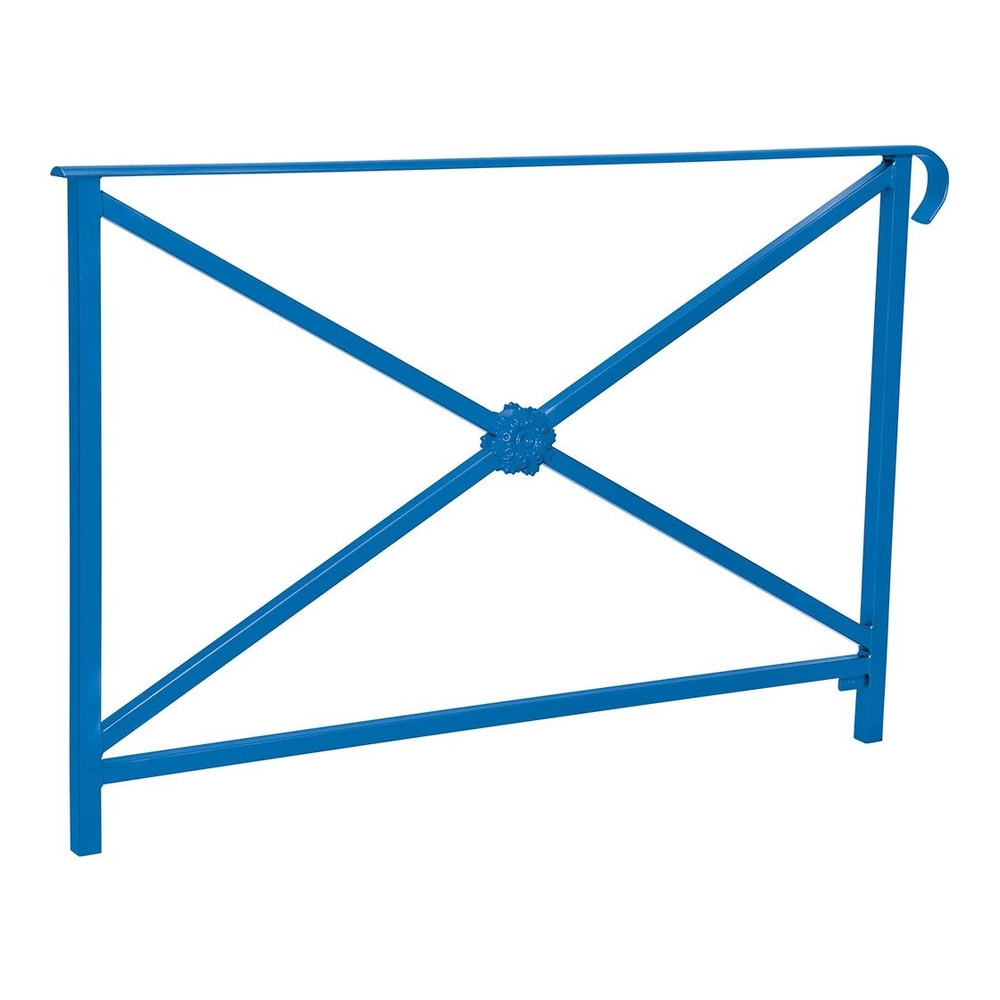 Barrière main courante Héritage RAL5010 - 1500mm - Rosace - Simple crosse - PROCITY - 206143.5010
