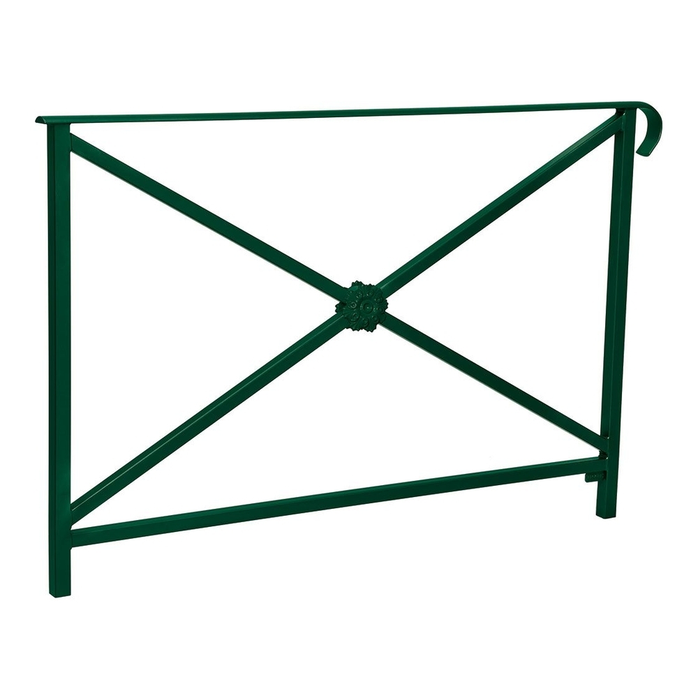 Barrière main courante Héritage RAL6005 - 1500mm - Rosace - Simple crosse - PROCITY - 206143.6005