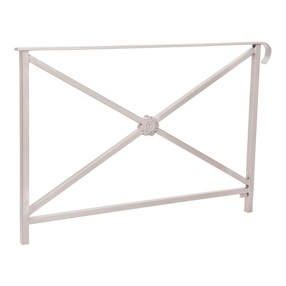 Barrière main courante Héritage RAL7044 - 1500mm - Rosace - Simple crosse - PROCITY - 206143.7044