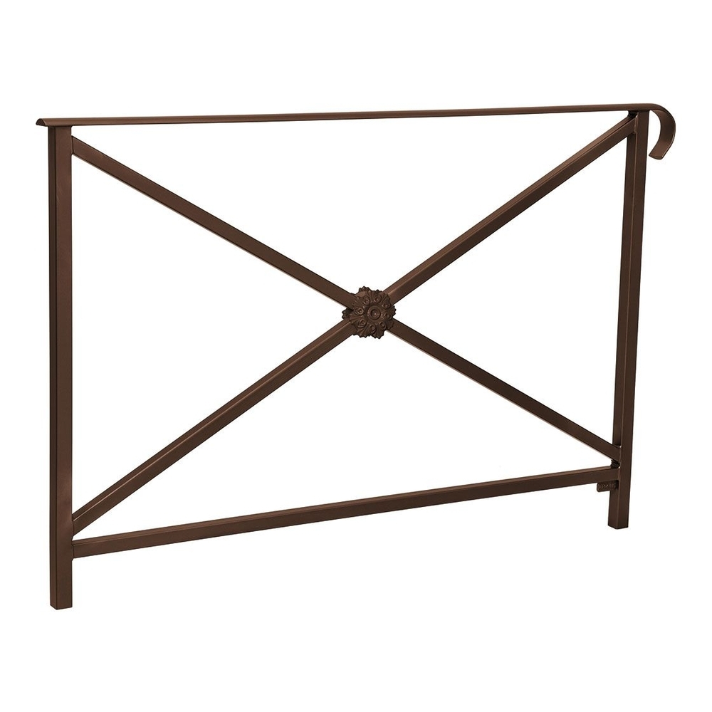 Barrière main courante Héritage RAL8017 - 1500mm - Rosace - Simple crosse - PROCITY - 206143.8017