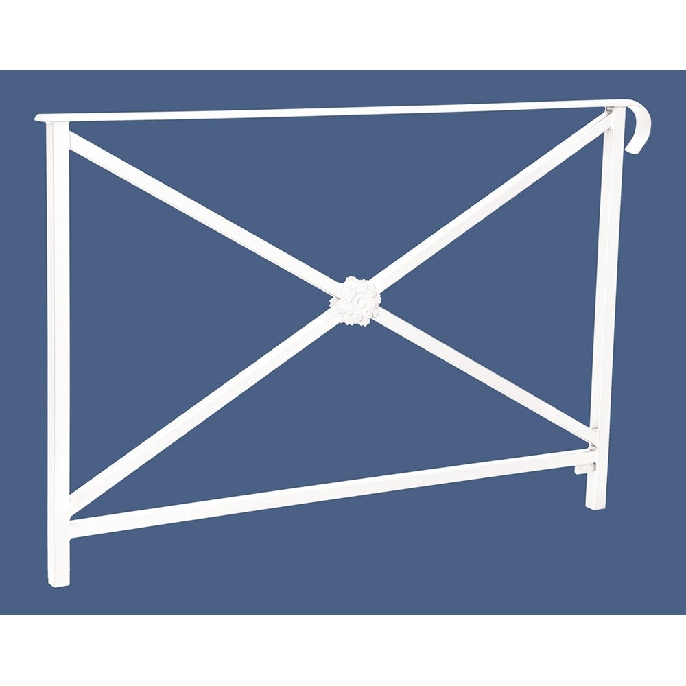 Barrière main courante Héritage RAL9010 - 1500mm - Rosace - Simple crosse - PROCITY - 206143.9010