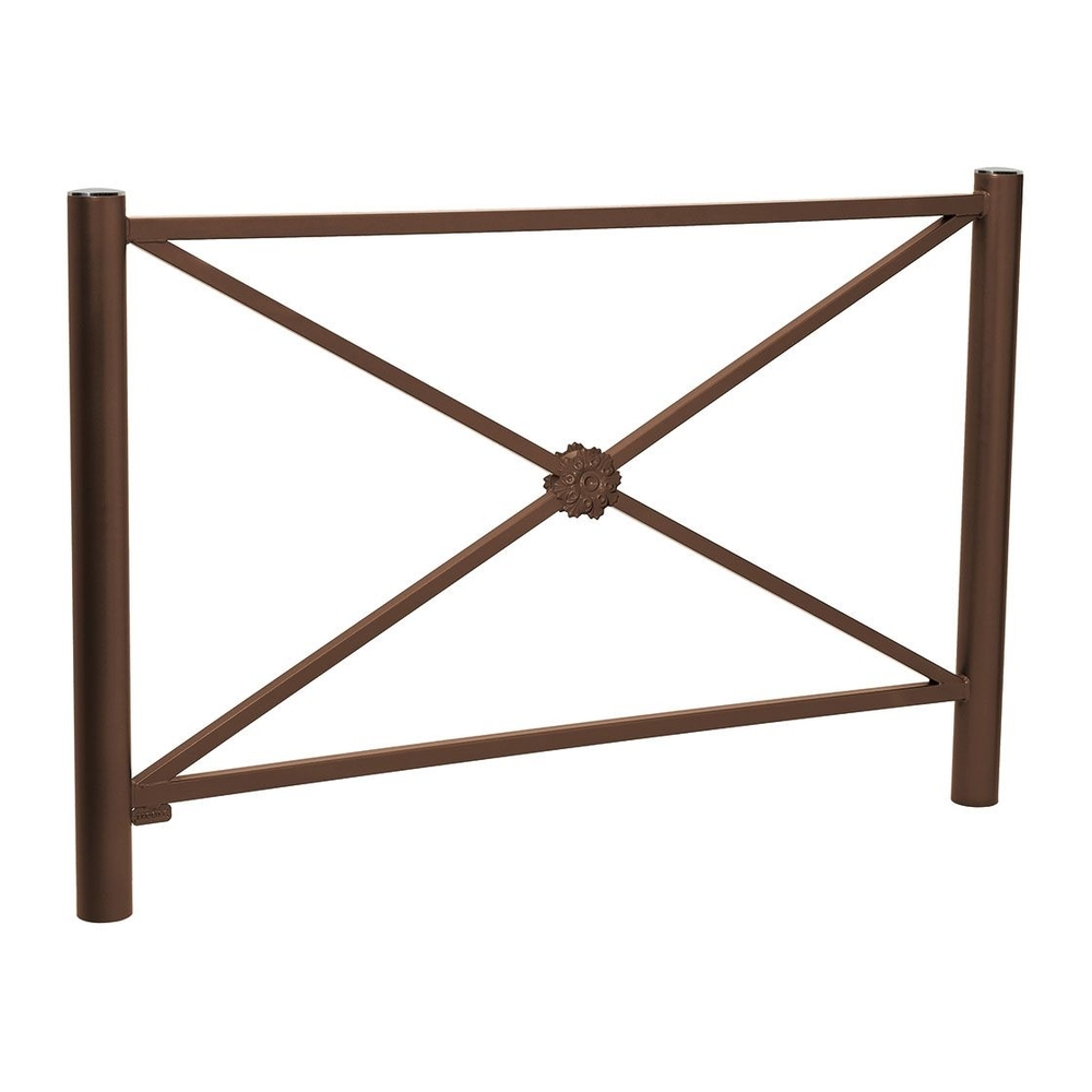 Barrière Province Inox brossé RAL8017 - 1572mm - Rosace - PROCITY - 206147.8017