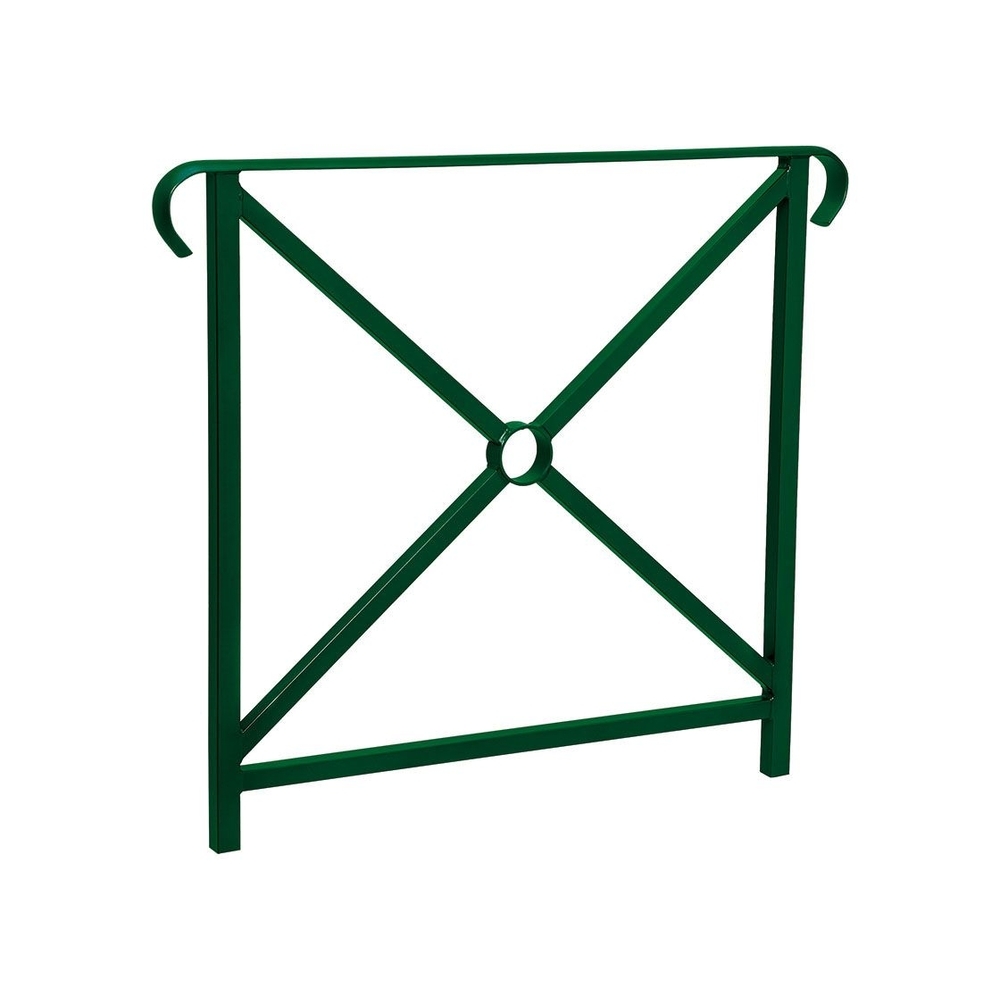 Barrière main courante Héritage RAL6005 - 800mm - Simple croix - Double crosse - PROCITY - 206150.6005