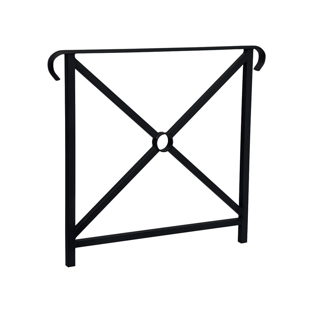 Barrière main courante Héritage RAL9005 - 800mm - Simple croix - Double crosse - PROCITY - 206150.9005