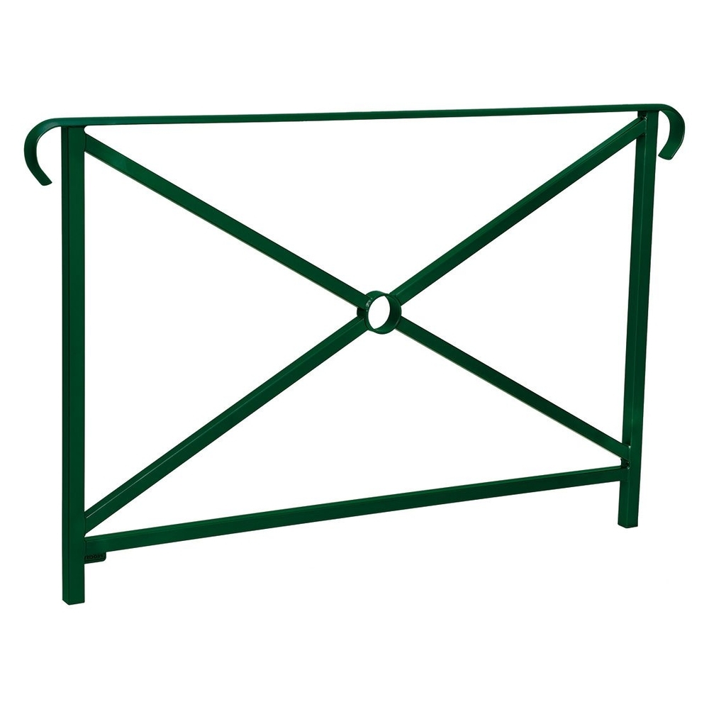 Barrière main courante Héritage RAL6005 - 1500mm - Simple croix - Double crosse - PROCITY - 206151.6005