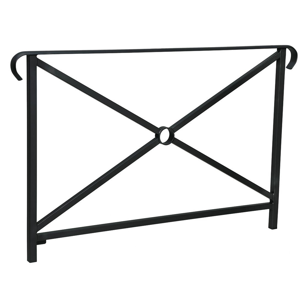 Barrière main courante Héritage RAL9005 - 1500mm - Simple croix - Double crosse - PROCITY - 206151.9005