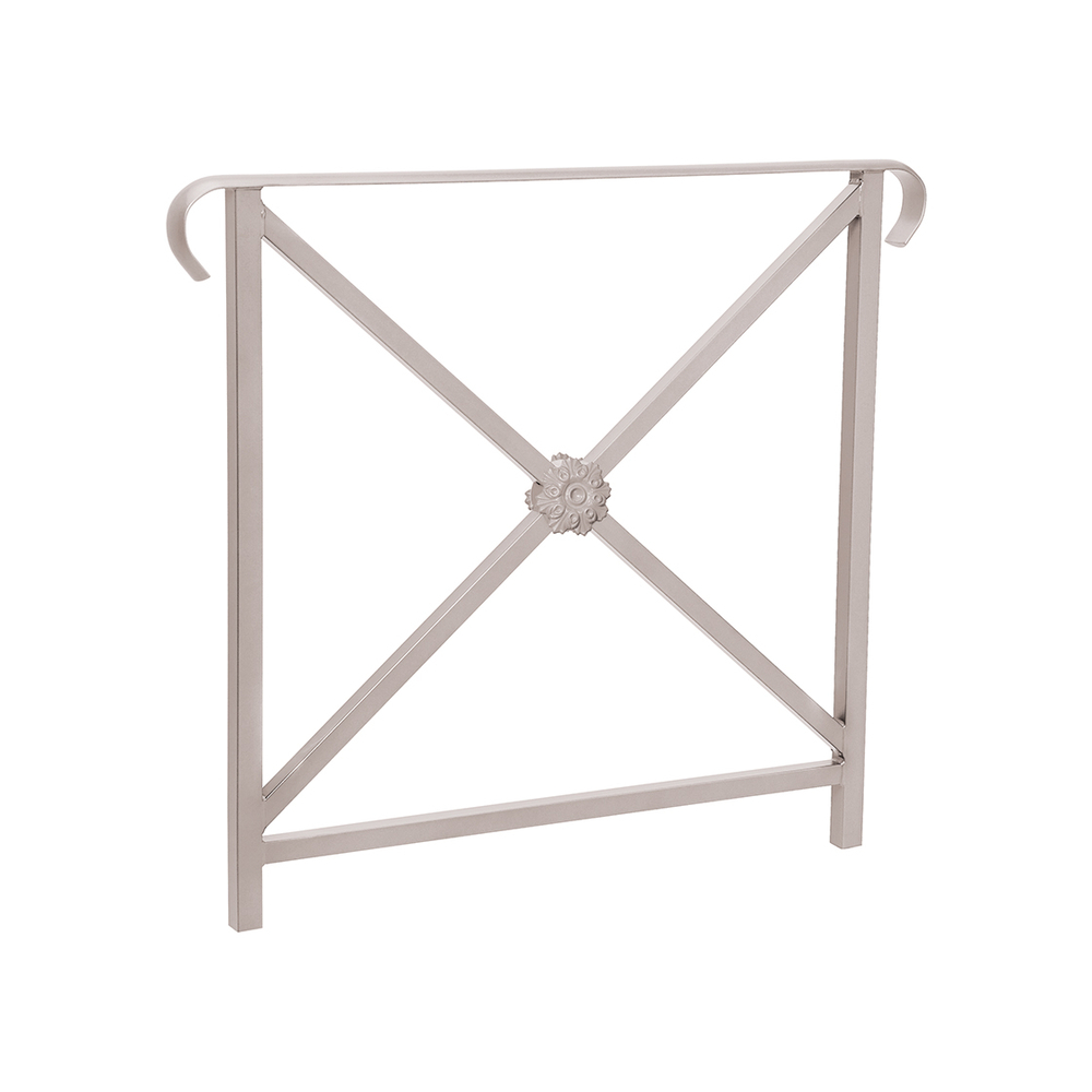 Barrière main courante Héritage RAL7044 - 800mm - Rosace - Double crosse - PROCITY - 206152.7044