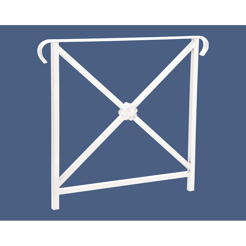 Barrière main courante Héritage RAL9010 - 800mm - Rosace - Double crosse - PROCITY - 206152.9010