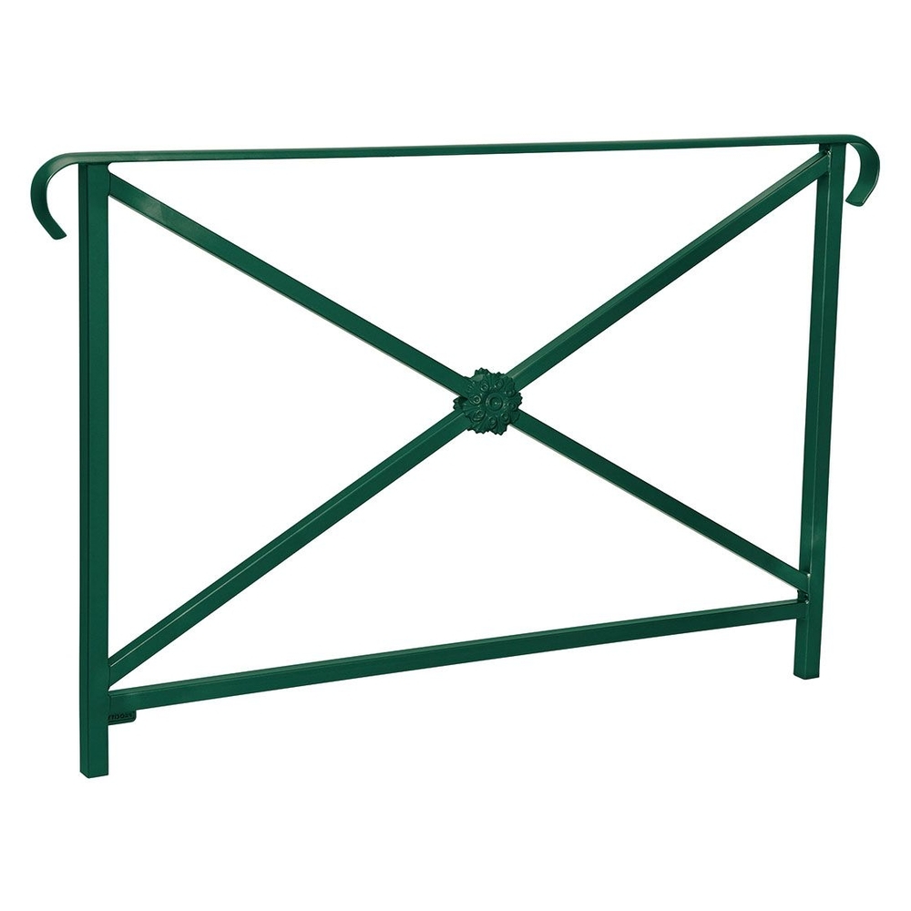 Barrière main courante Héritage RAL6005 - 1500mm - Rosace - Double crosse - PROCITY - 206153.6005