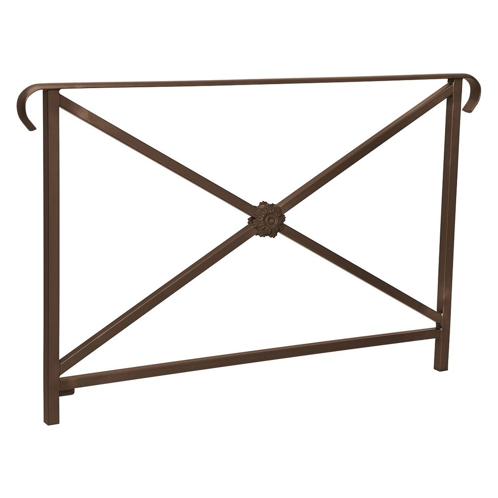 Barrière main courante Héritage RAL8017 - 1500mm - Rosace - Double crosse - PROCITY - 206153.8017