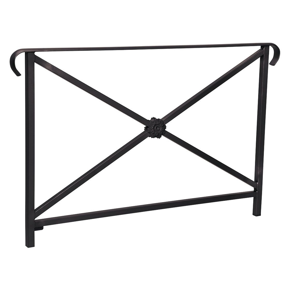 Barrière main courante Héritage RAL9005 - 1500mm - Rosace - Double crosse - PROCITY - 206153.9005